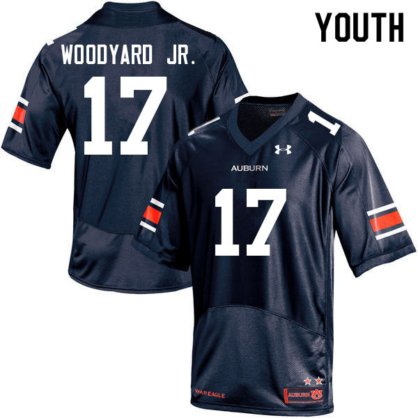 Auburn Tigers Youth Robert Woodyard Jr. #17 Navy Under Armour Stitched College 2022 NCAA Authentic Football Jersey GYS6074AR